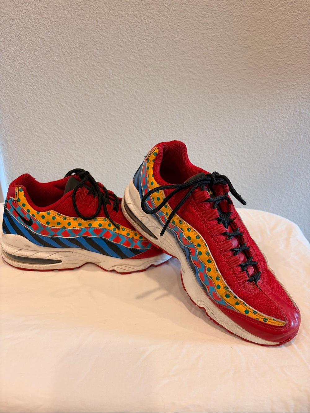 Nike Kids GS Air Max 95 “Baltimore” Red Multi-Accent Sneakers